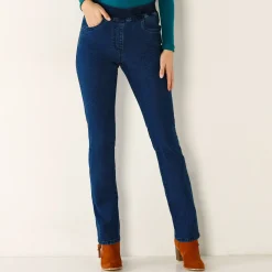 Rechte 'ultracomfortabele' jeans met elastische taille