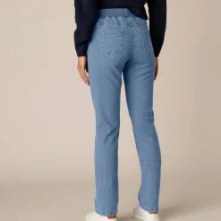 Rechte 'ultracomfortabele' jeans met elastische taille