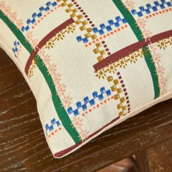 Rechthoekig kussen met geometrische print