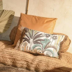 Rechthoekig kussen met jungleprint
