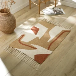 Rechthoekig tapijtje met grafische print