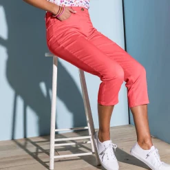 Rekbare 3/4-broek in rekbaar katoen met 'platte buik'-effect