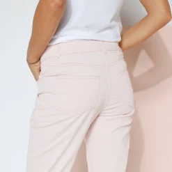 Rekbare 3/4-broek in rekbaar katoen met 'platte buik'-effect