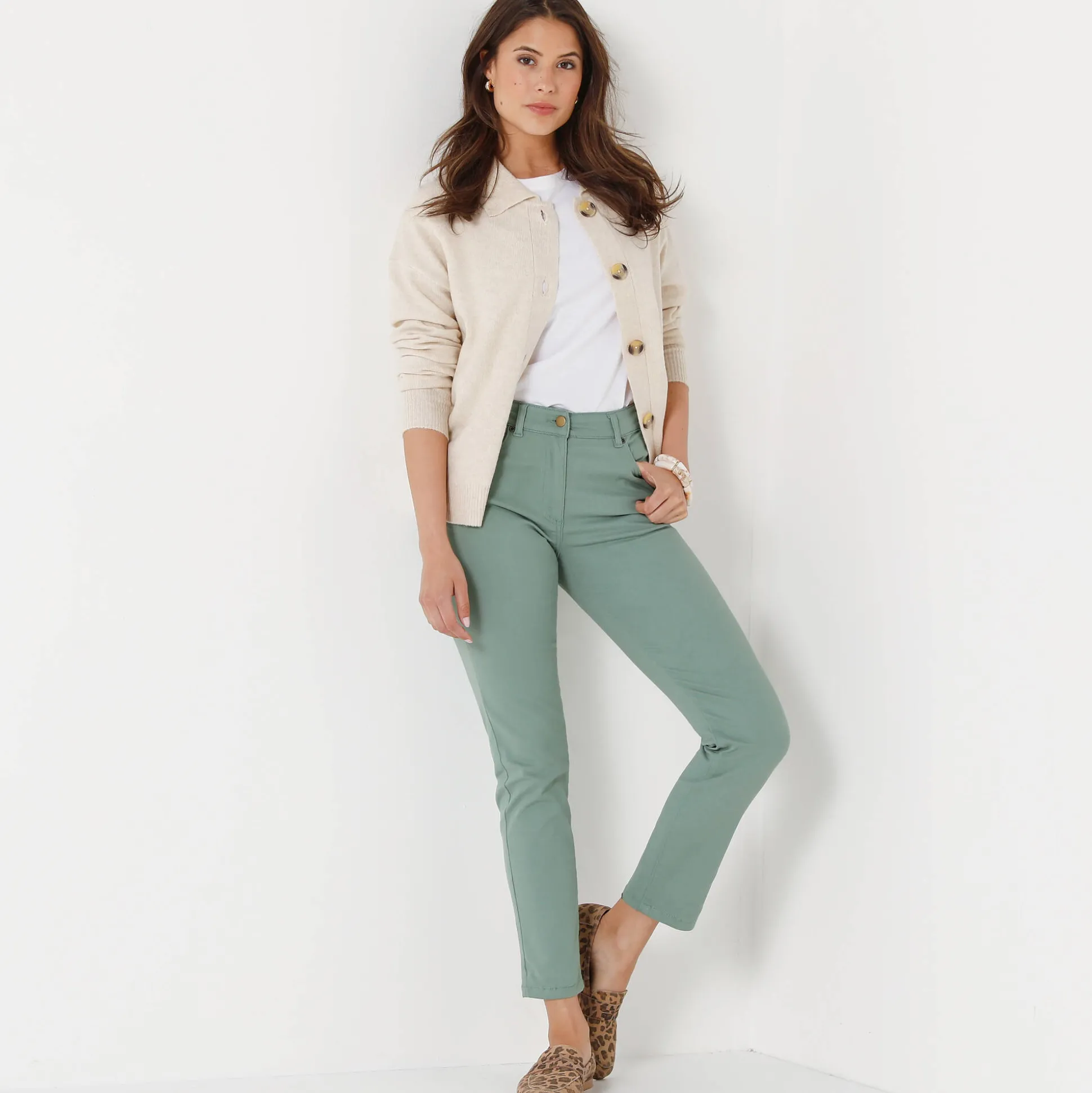 Rekbare 7/8-broek met nauwsluitend model