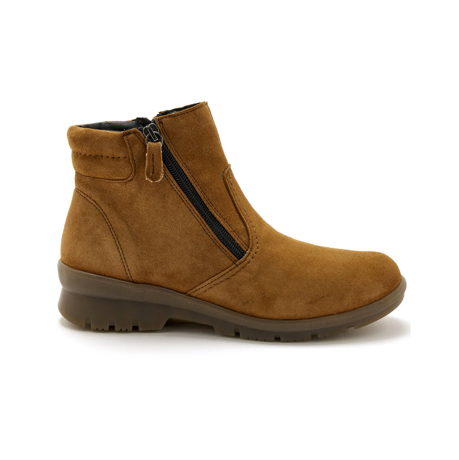 Rekbare, leren boots met dubbele rits PÉDICONFORT