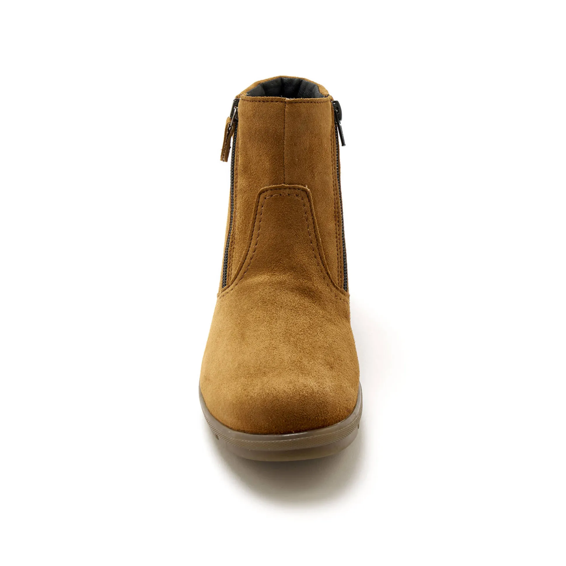 Rekbare, leren boots met dubbele rits PÉDICONFORT
