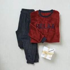 Relax pyjama in harig tricot, pluchetouch