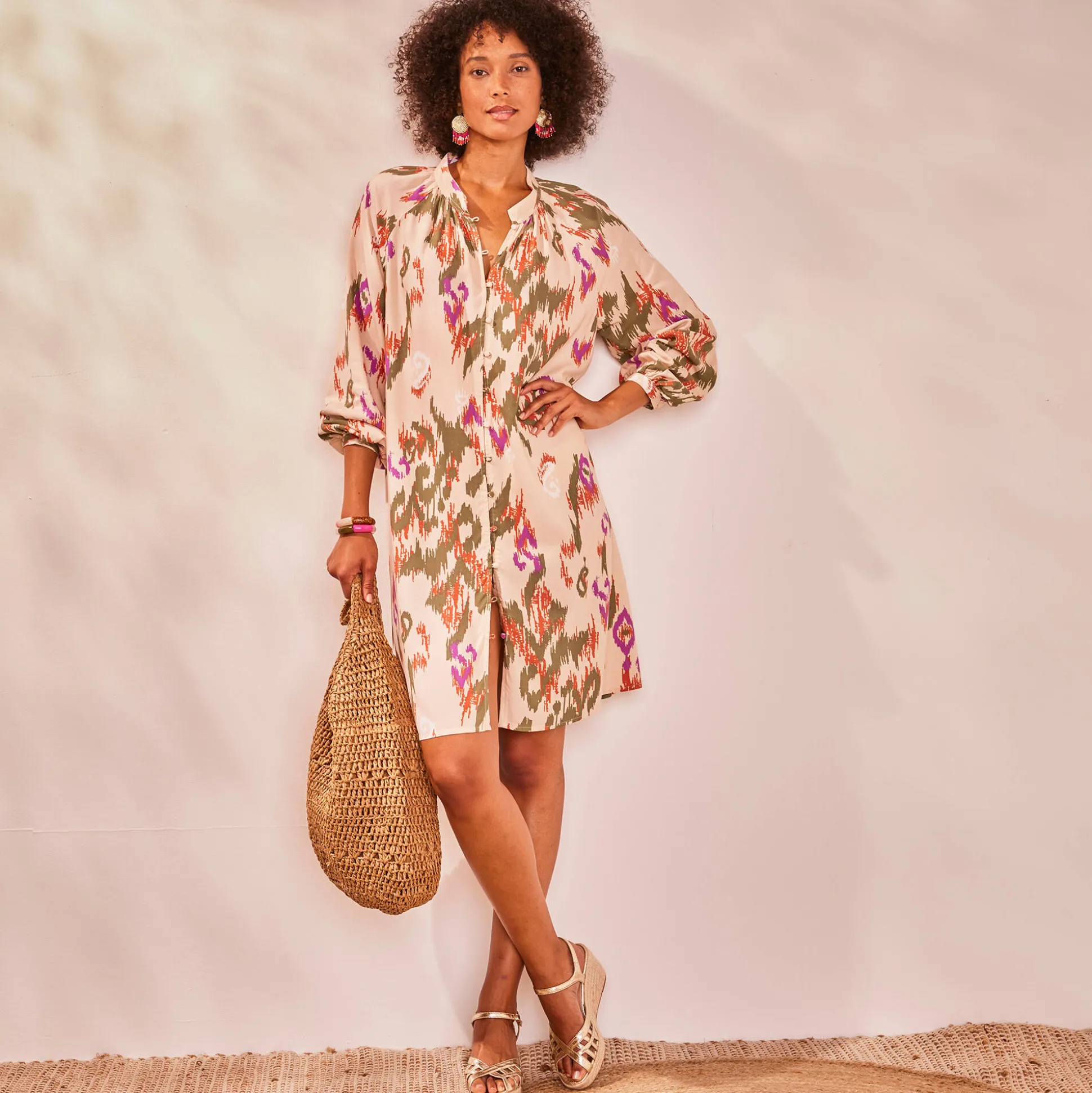 Robe chemisier imprimée