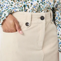 Rok in ribvelours met A-lijn