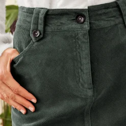 Rok in ribvelours met A-lijn