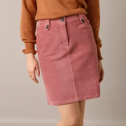 Rok in ribvelours met A-lijn