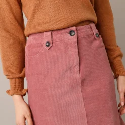 Rok in ribvelours met A-lijn