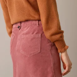 Rok in ribvelours met A-lijn