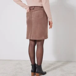 Rok in ribvelours met A-lijn