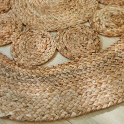 Rond tapijt in jute