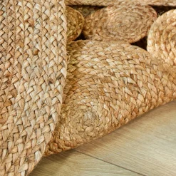 Rond tapijt in jute