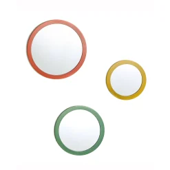 Ronde, gekleurde spiegel - set van 3
