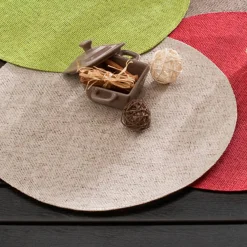 Ronde placemat in bamboe - Set van 4