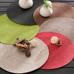 Ronde placemat in bamboe - Set van 4