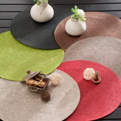 Ronde placemat in bamboe - Set van 4