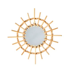 Ronde spiegel in rotan - set van 3