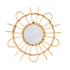 Ronde spiegel in rotan - set van 3