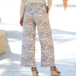 Ruime, bedrukte broek, elastische taille