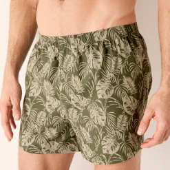 Ruime boxershort met bladerenprint - set van 3
