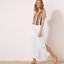 Ruime broek met split