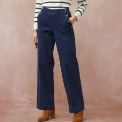 Ruime jeans met knooppandeffect
