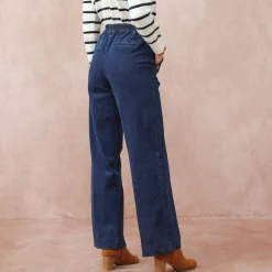 Ruime jeans met knooppandeffect