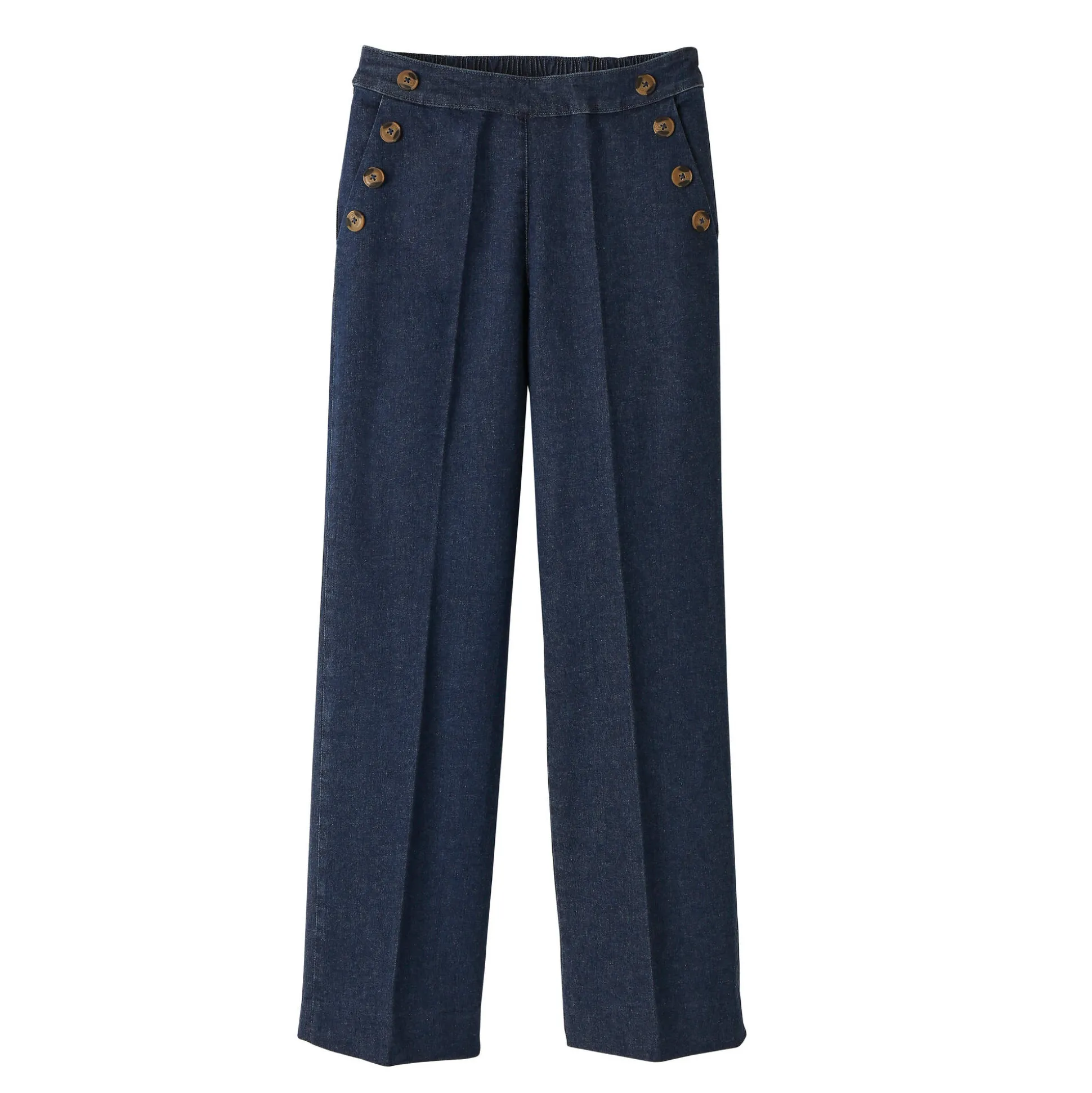 Ruime jeans met knooppandeffect