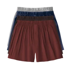 Ruime, open en effen boxershort - set van 4
