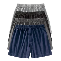 Ruime, open en effen boxershort - set van 4