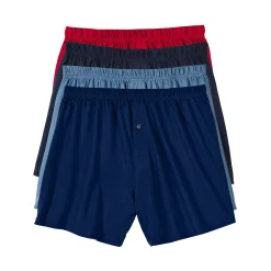 Ruime, open en effen boxershort - set van 4