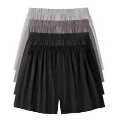 Ruime, open en effen boxershort - set van 4