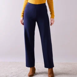 Ruime, rechte broek, milanotricot