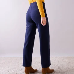 Ruime, rechte broek, milanotricot