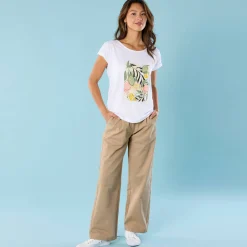 Ruime, rechte broek, speciaal voor kleine lengtes