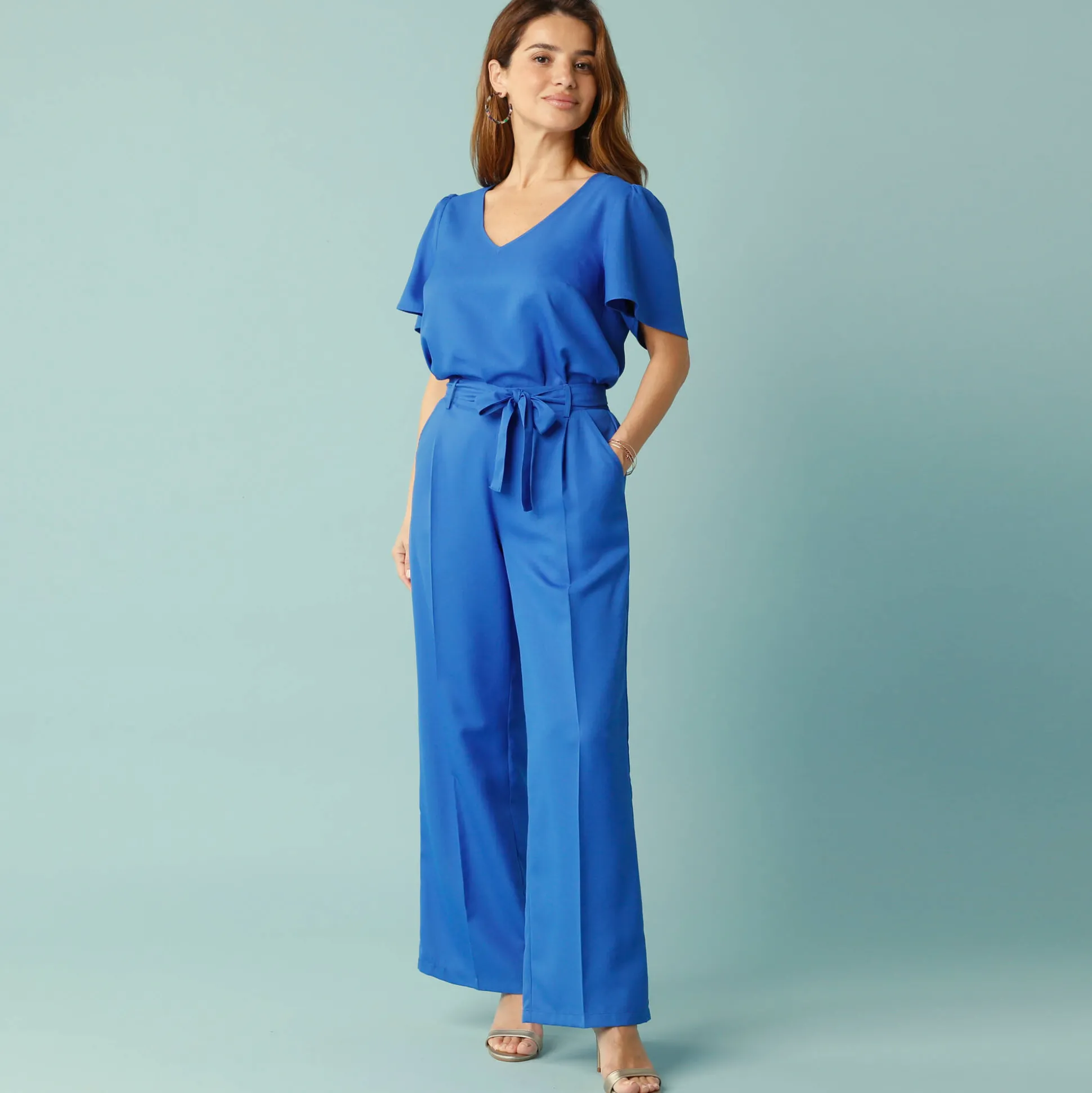 Ruime, soepele broek, voor kleine lengtes