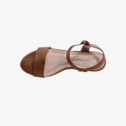 Sandalen met sleehak in koord