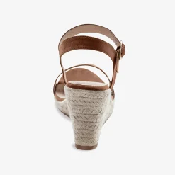 Sandalen met sleehak in koord