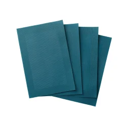 Set van 4 placemats - gevlochten vinyl
