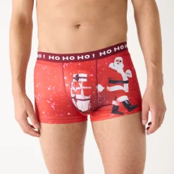 Set van 2 shorty's met kerstprint in rekbare microvezel