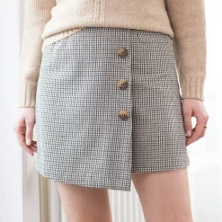 Short-rok met ruitjesmotief