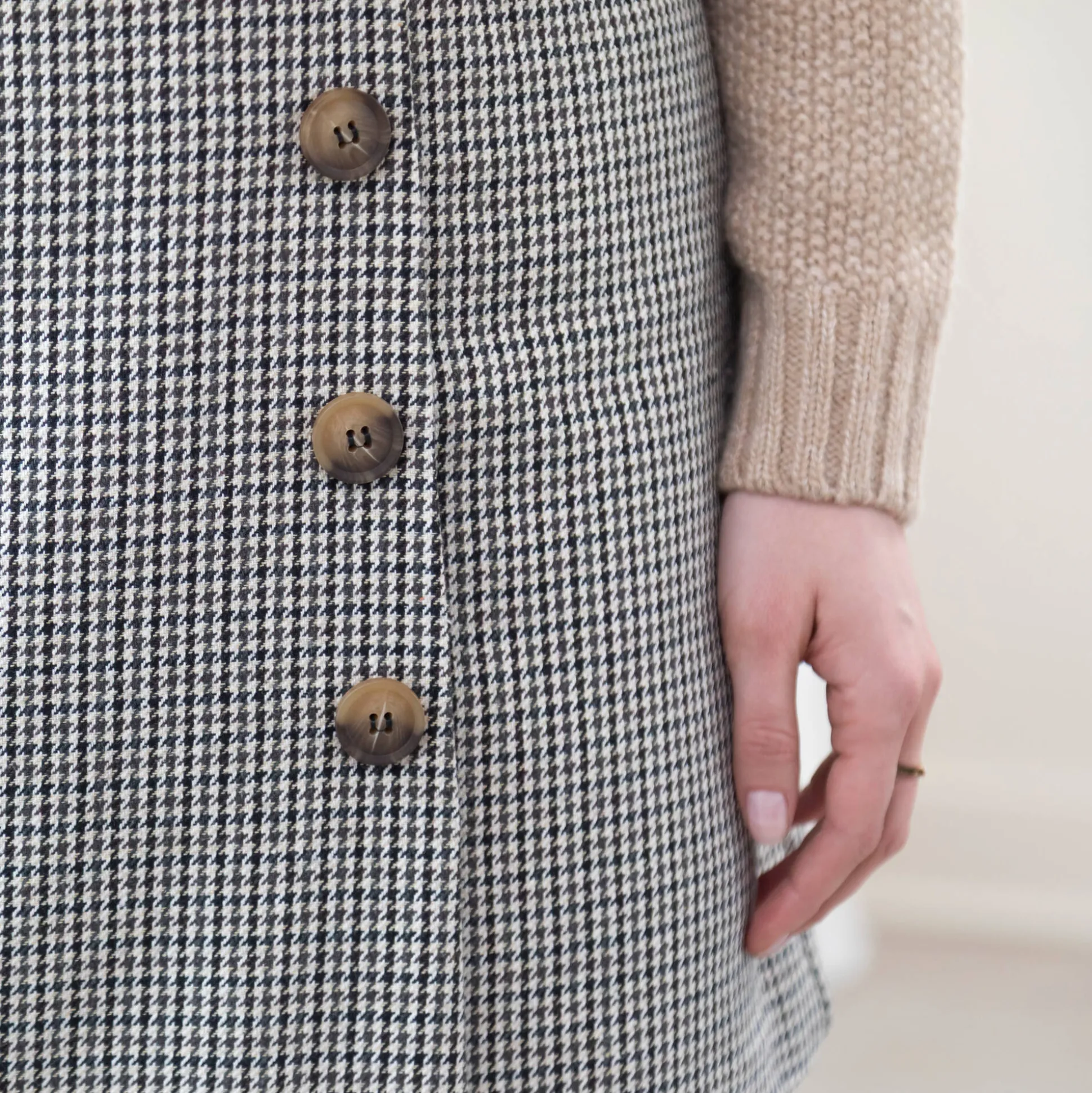 Short-rok met ruitjesmotief