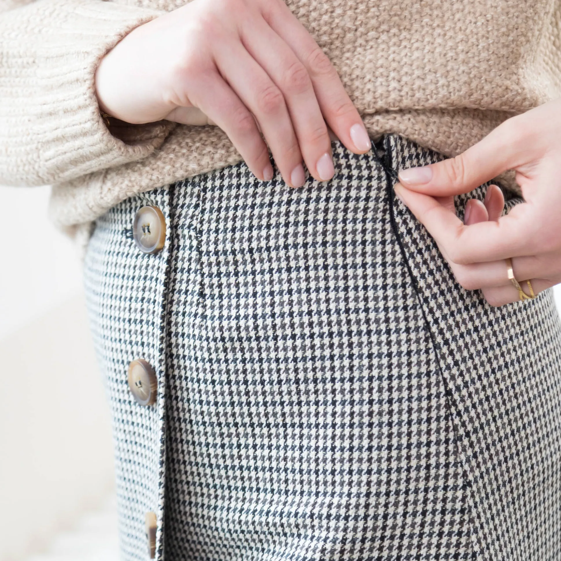 Short-rok met ruitjesmotief