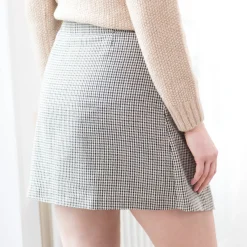 Short-rok met ruitjesmotief