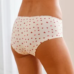 Shorty in stretchkatoen met hartjesprint - set van 4