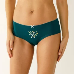 Shorty in stretchkatoen met bloemenprint - set van 4